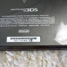 Nintendo 3DS Cosmo Black Handheld Console System CTR-001 Tested