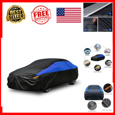 Car Cover for Automobiles All Weather Waterproof Outdoor Sedan Polyester Black