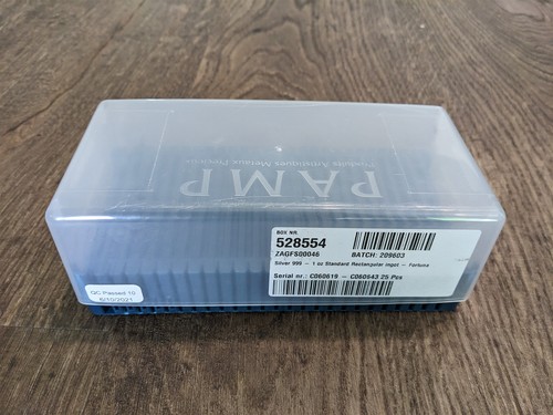 Authentic PAMP Suisse Empty Storage Container #1 Box Holds 25 pcs - Carded Bars