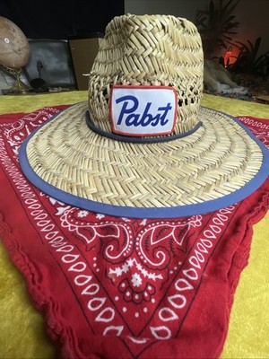 Full Brim Sun Hat Branded By PBR With Drawstring One Size Fit All