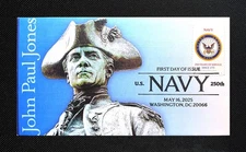 2025 U.S. Navy Stamp FDC: Design 1/4: John Paul Jones: Cachets Ciccolella