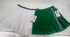 Wilson Girls Tennis 2 Skirts LOT White Pleated  Built In Shorts NWT Large 10/12