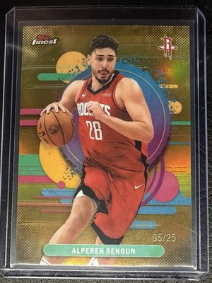 2026 Topps Finest Uncommon Gold Alperen Sengun #173 /25 Houston Rockets