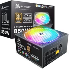 850W Fully Modular Power Supply, 80+ Gold Certified PSU, ATX 3.1 & PCIe 5.1 R...