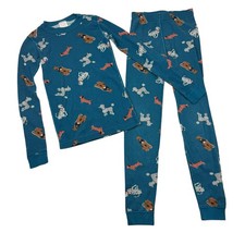 Hanna Andersson Organic Dogs Long Johns Pajama Set