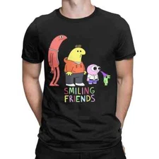 Summer Men Women Smiling Friends Cartoon T Shirt Apparel Anime Cotton Tops T-shi
