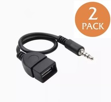 3.5mm Male Audio AUX Jack to USB 2.0 Type A Female OTG Converter Adapter Cable