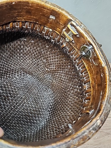 Antique Asian Chinese Hand Woven Willow & Wood Fish River Basket 14" x 9" - Picture 10 of 18