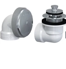 Bath Tub Lift And Turn Waste And Overflow. Watco 601-LT-PVC-CP  - Chrome