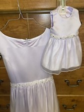 w/match doll dress Cinderella Couture FULL Girls Lavendar 10 Flower Girl Pageant