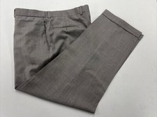 ESTRATO SUPER 100 Jack Victor Men's Gray Solid Wool Dress Pants 36X29 225