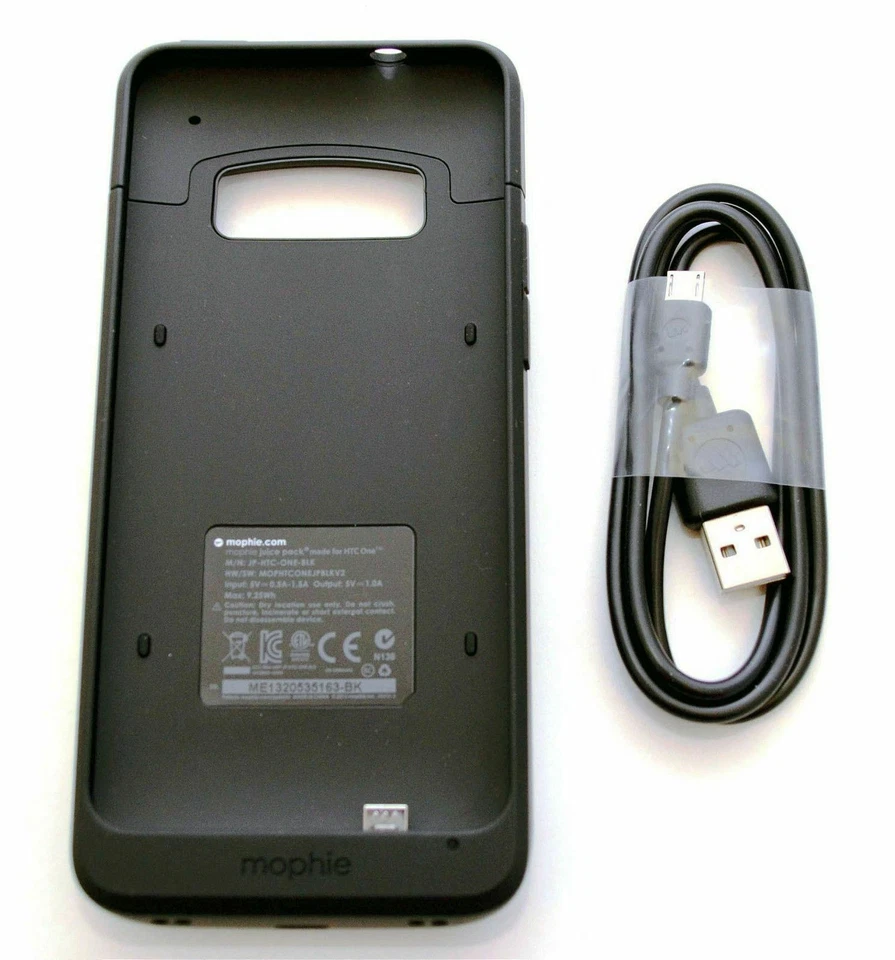 NEW GENUINE Mophie Juice Pack HTC ONE M7 Rechargeable Battery Case BLACK cover - Image 2 of 4