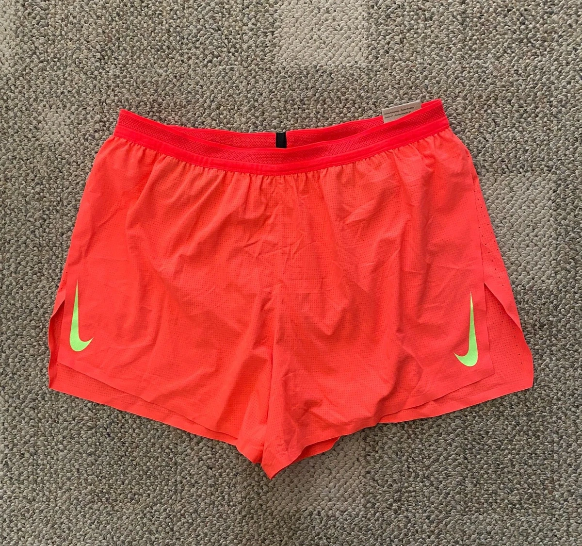 Nike Dri-FIT ADV AeroSwift Men's 4 Brief-Lined Racing Shorts Orange XL  CJ7840