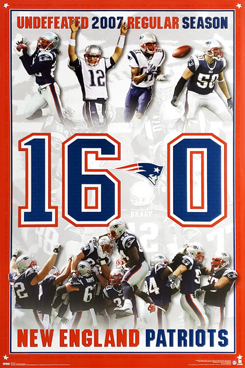 New England Patriots 2007 UNDEFEATED SEASON Vintage Original