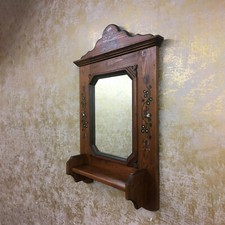 Voglauer Specchio Braun Antico Anno 1700 Muro Mobili da Contadino Campagna