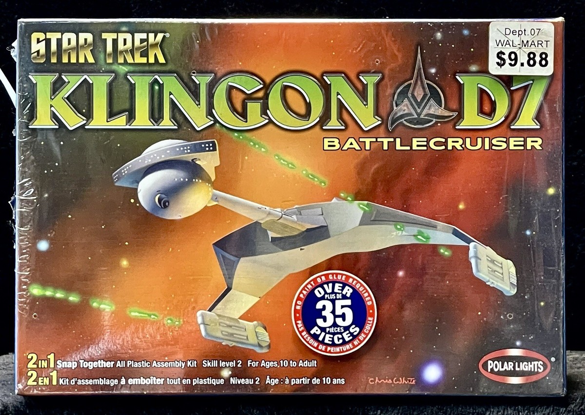 Polar Lights STAR TREK Klingon D7 Battlecruiser Model Kit #4202