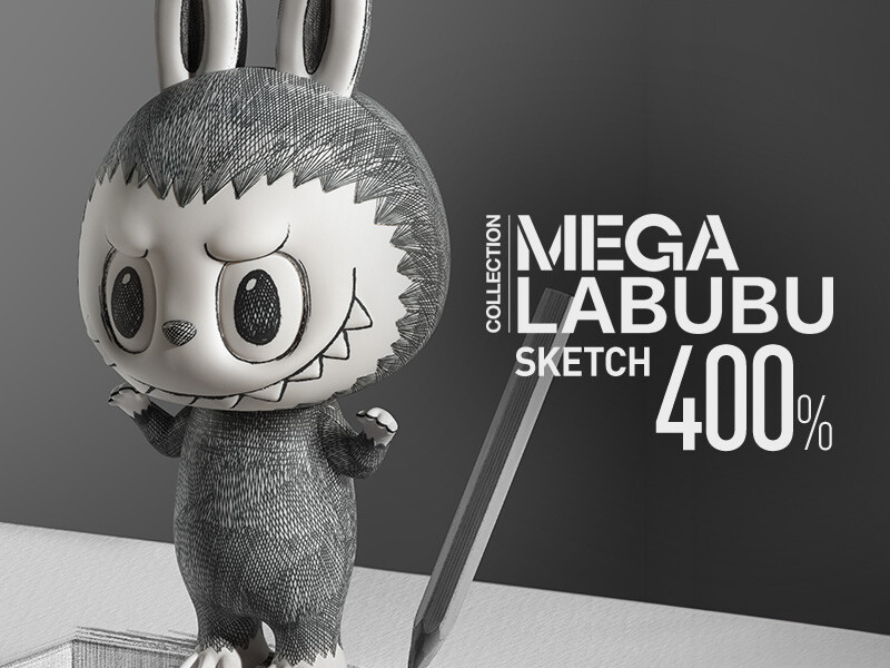 【新品未開封】MEGA LABUBU 400% SKETCH Pop Mart MEGA LABUBU Sketch 400% - US