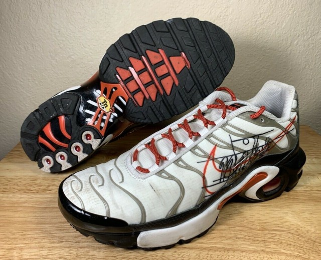 Nike Air Max Plus (GS) Youth Shoes Size 7Y White Black Red Pre-Owned CQ4815-100 | eBay