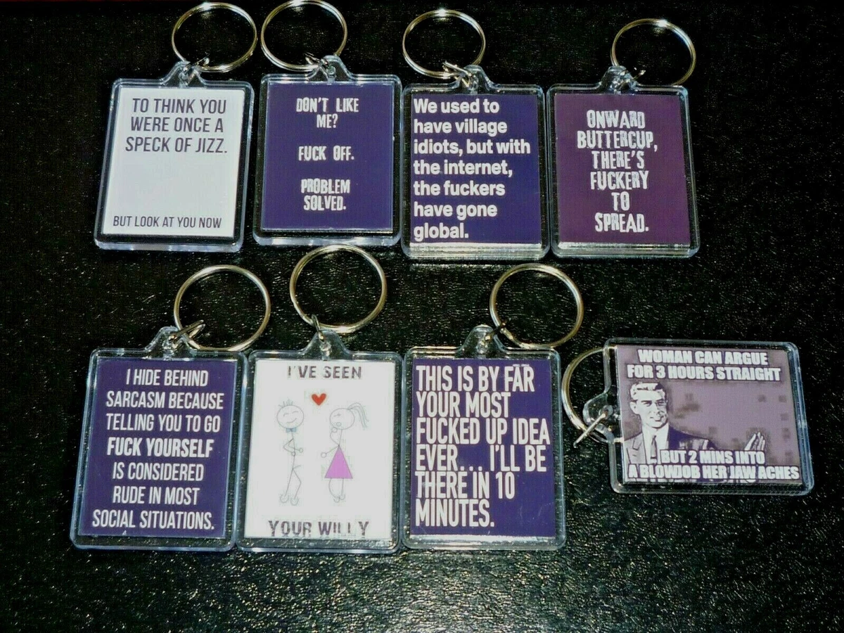 Rude keyrings best sale