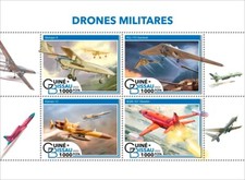 War Drones Military Aviation MNH Stamps 2022 Guinea-Bissau M/S