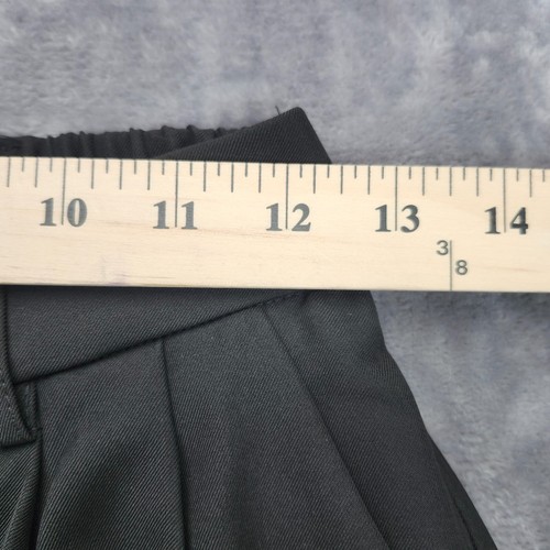 Women Loose Pleated Front Long Pants Wide Leg Trousers Solid Black Small - Picture 6 of 10