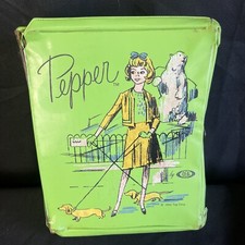 Vintage 1960's Ideal Tammy Family Pepper Doll Green Carrying Case Only