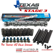TSP LS Truck Stage 3 Cam Kit Texas Speed Cam PTHQ Springs TSP Pushrods Cam Bolts