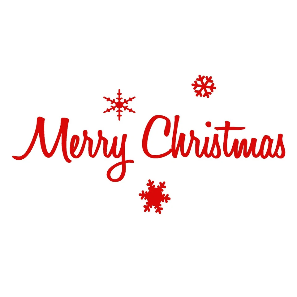Merry Christmas Sticker Decal - Holidays Words Phrases - Image 3 of 4