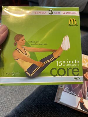 McDonald's 15 Minute Workouts Core DVD 2006 English & Spanish - Unopened