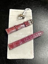 Michele 16mm Light Plum/Purple Genuine Alligator Leather Interchangeable Strap