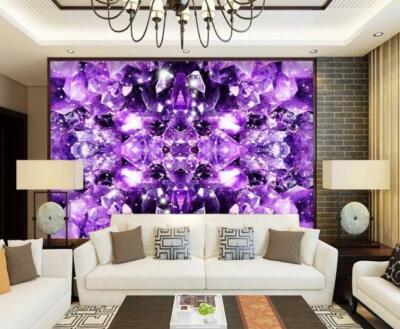 3D Lila Edelstein M01016 Tapete Wandbild Selbstklebend Abnehmbare Aufkleber Romy