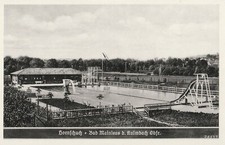 Alte AK, Mainleus, Hornschuchhausen, Schwimmbad, Freibad, ungelaufen