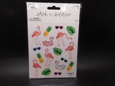 The paper studio Stick a bilities Flamingos & Pineapples stickers 34pc