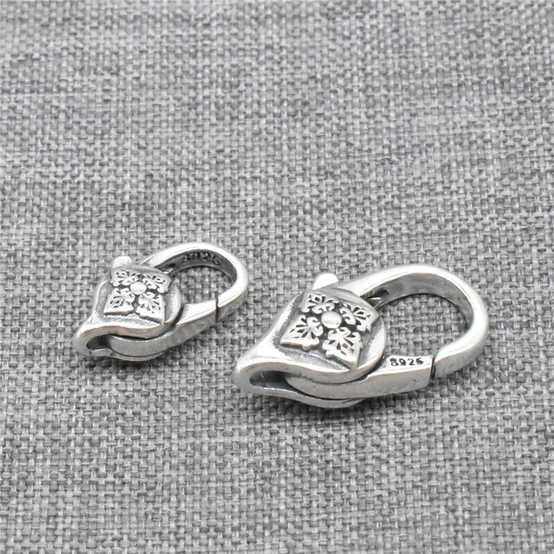 Cierre doble de langosta Dorje de plata de ley 925 de 2 caras para collar Buddshim Foto 4 de 4