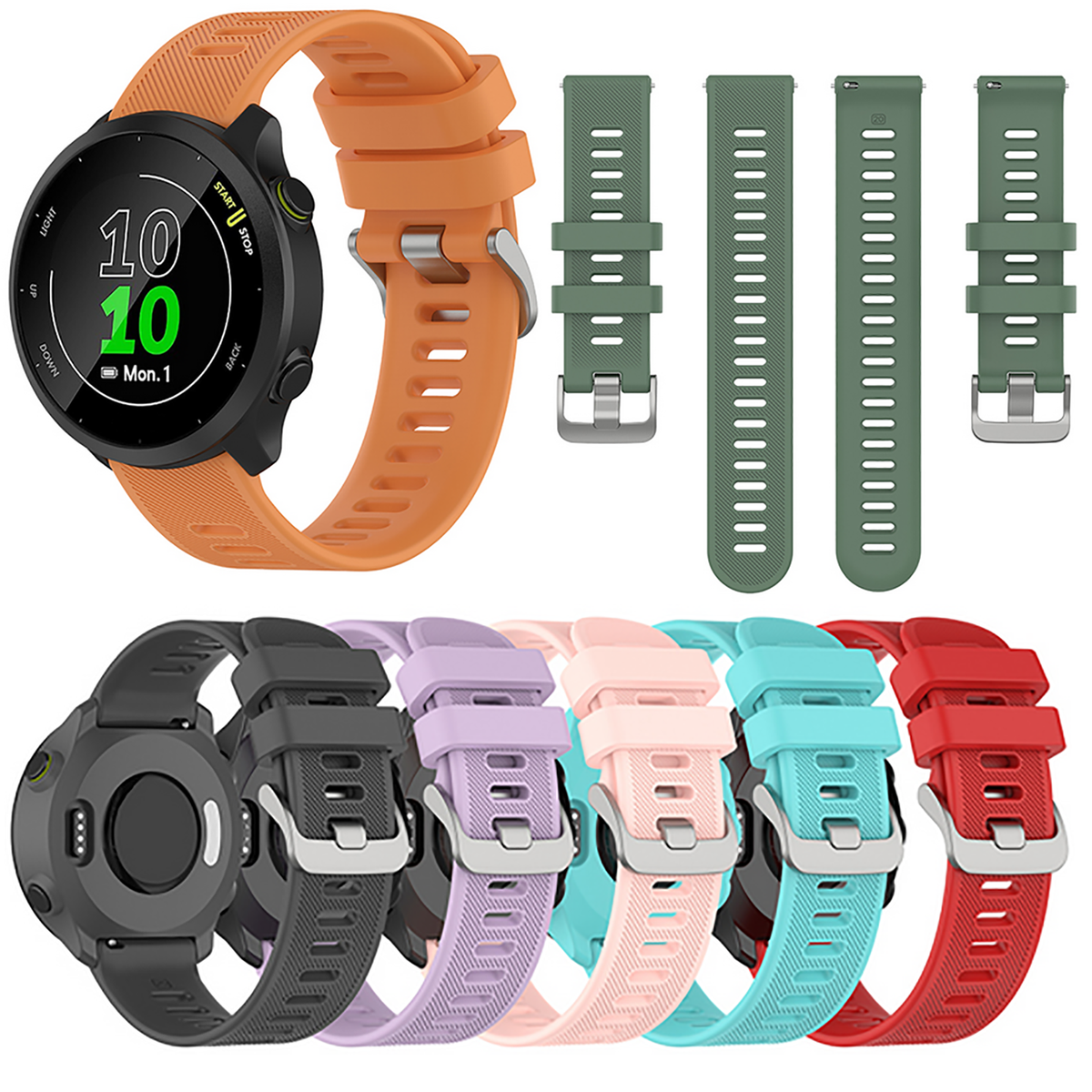 20mm Strap Twill Watchband for Garmin Forerunner158/Forerunner55/vivoactive 