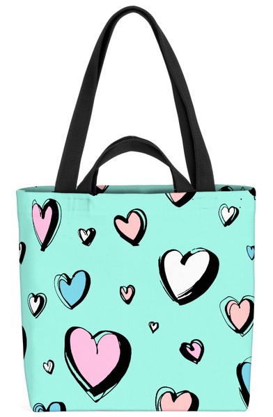 Comic Herzen Liebe Tasche Comic Herzen Liebe Wolken Valentinstag Valentinsgesch-image