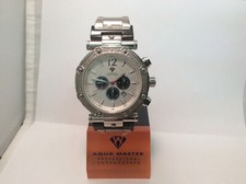 Men Aqua Master Jojo Joe Rodeo Steel Black Metal Band 48mm Diamond Watch W#147