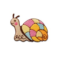 Schnecke Bunt Tier - AufnäHer, BüGelbild, AufbüGler, GrößE: 3,3 X 4,4 Cm