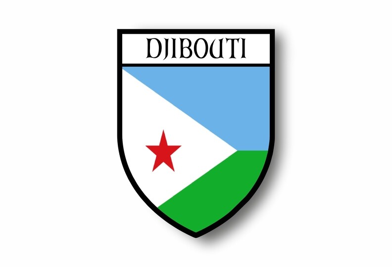 Aufkleber Sticker Autoaufkleber Wappen Schild Flagge Flaggen Fahne Dschibuti-image
