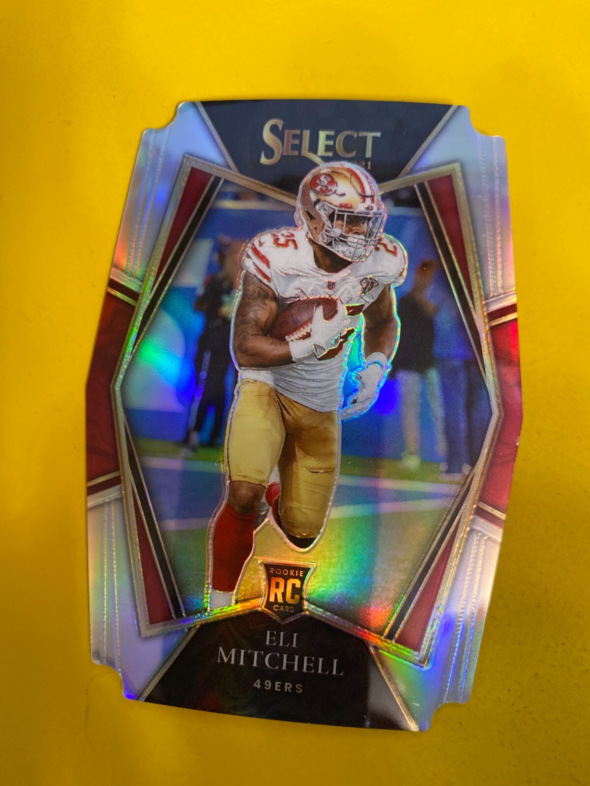 52136 2021 Select Prizm Silver Die Cut #192 Eli Mitchell 49ers RC ROOKIE BK$15
