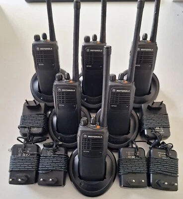 6x motorola GP340 VHF charger + antenna 136-174 100% OK don't have battery - Bild 1 von 4