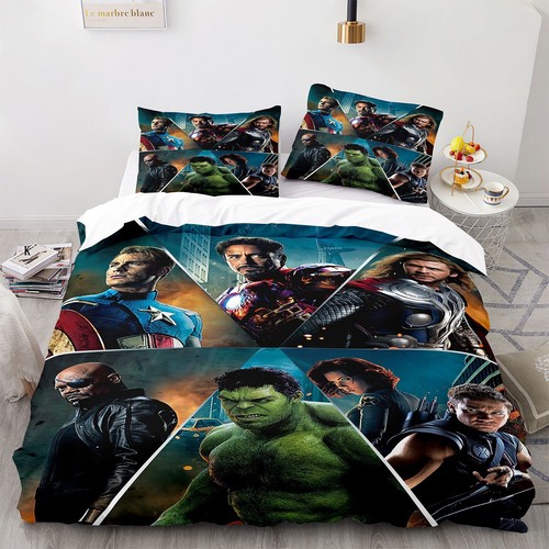 Marvel Avengers Quilt/Duvet/Doona Cover Set Single Double Queen Bedding Set Gift - Bild 59 von 62