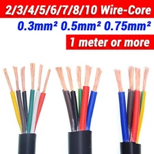 0.3~0.75 mm² RVV 2~10 Core Copper Wire Power Signal Control Sheath Monitor Cable
