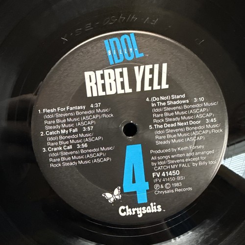 Billy Idol - Rebel Yell - 1983 US 1st Press VG++ Ultrasonic Clean - Picture 4 of 5