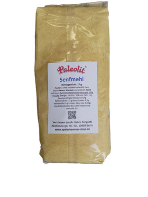 1kg Senfmehl gelb Senfpulver Senfkörner fein gemahlen teilentölt glutenfrei
