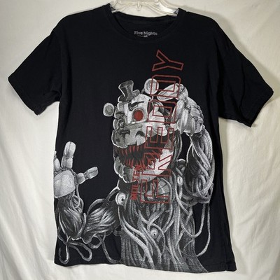 FNAF Molten Freddy Five Nights At Freddys Black T Shirt Size M