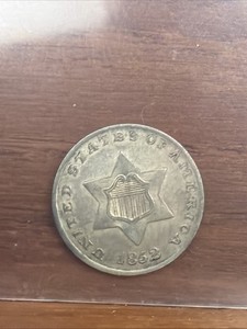 1852 Three Cent Piece 3c Silver 3CS Uncirculated