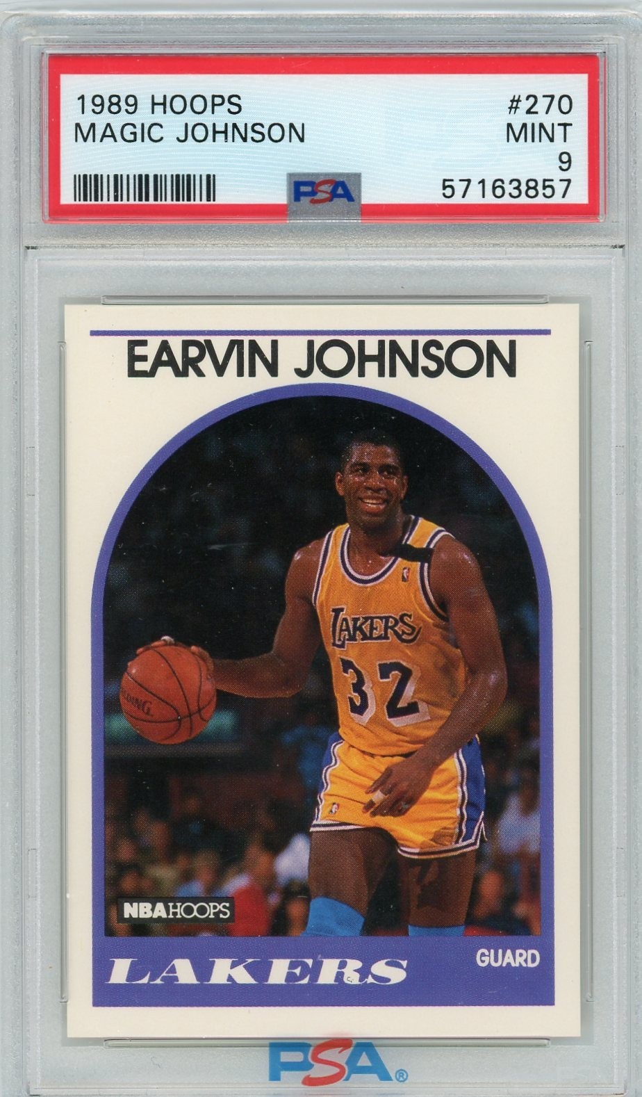 Magic Johnson 1989 Hoops #270 PSA 9