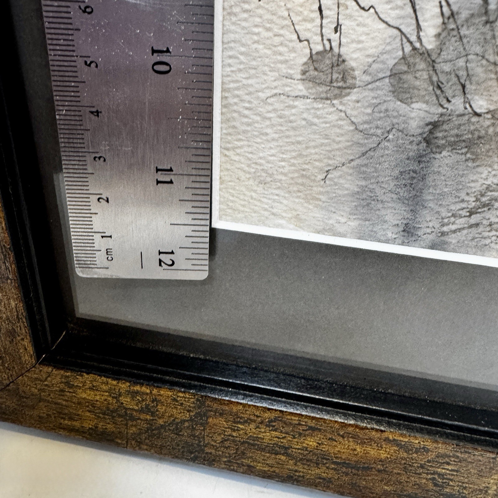 SouthWest Style Watercolor Painting “Buffalo Gone” Framed Art SIGNED by J.Murphy