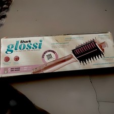 Image of Shark Glossi 2-in-1 Brush Dryer Air Styler, Adjustable Heat, Pink